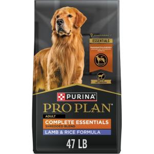 imagePurina Pro Plan Complete Essentials Shredded Blend Salmon and Rice Dog Food Dry Formula with Probiotics for Dogs  33 lb BagLamb  Rice
