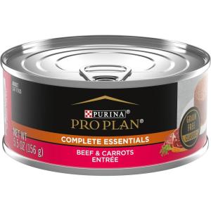 imagePurina Pro Plan Grain Free Senior Wet Cat Food Pate SENIOR Prime Plus Cod ampamp Shrimp Entree  Pack of 24 3 oz PullTop CansBeef  Carrots