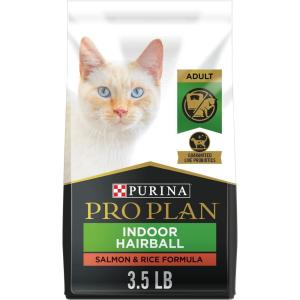 imagePurina Pro Plan Hairball Management Indoor Cat Food Salmon and Rice Formula  35 lb BagSalmon  Rice