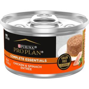 imagePurina Pro Plan Wet Kitten Food Pate Salmon and Ocean Fish Entree  Pack of 24 3 oz PullTop CansChicken  Spinach