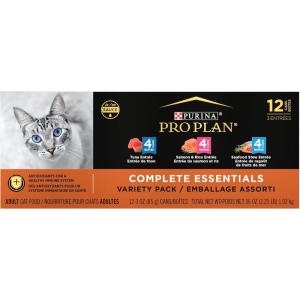imagePurina Pro Plan Wet Kitten Food Pate Salmon and Ocean Fish Entree  Pack of 24 3 oz PullTop CansVariety Pack