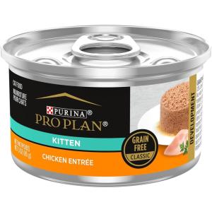 imagePurina Pro Plan With Probiotics High Protein Dry Kitten Food Chicken ampamp Rice Formula  7 lb BagGrain Free  Chicken Entre
