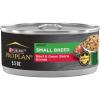 imagePurina Pro Plan Adult Small Breed Beef and Green Beans Entree in Gravy Wet Dog Food for Small Dogs  Pack of 24 55 oz Cans55 Ounce Pack of 24