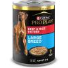 imagePurina Pro Plan Gravy Wet Dog Food for Large Dogs Large Breed Beef and Rice Entre  Pack of 12 13 oz Cans