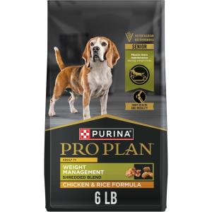 imagePurina Pro Plan Adult 7 Plus Weight Management Shredded Blend Chicken and Rice Formula Senior Dog Food  6 lb BagChicken  Rice