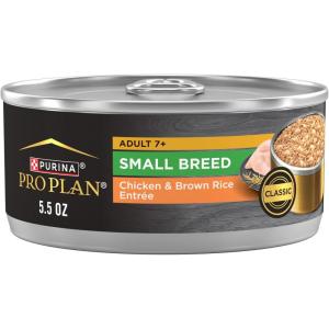 imagePurina Pro Plan Adult Small Breed Chicken and Carrots Entree in Gravy Wet Dog Food for Small Dogs  Pack of 24 55 oz Cans55 Ounce Pack of 24