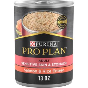 imagePurina Pro Plan Canned Dog Food Sensitive Skin ampamp Stomach Salmon ampamp Rice 13 oz 12 Pack
