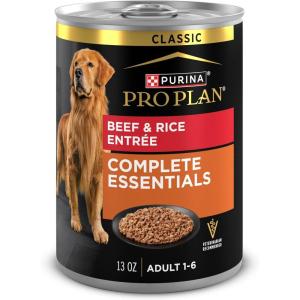 imagePurina Pro Plan Complete Essentials Classic Pate Dog Food Beef and Rice Entre  Pack of 12 13 oz Cans