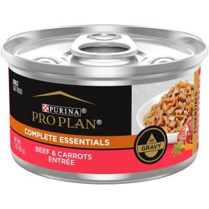 imagePurina Pro Plan Complete Essentials High Protein Cat Food Wet Gravy Chicken and Rice Entree  Pack of 24 55 Oz PullTop CansBeef With Carrots