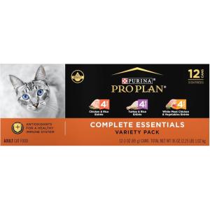 imagePurina Pro Plan Complete Essentials High Protein Cat Food Wet Gravy Chicken and Rice Entree  Pack of 24 55 Oz PullTop CansChicken and Turkey