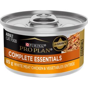 imagePurina Pro Plan Complete Essentials High Protein Cat Food Wet Gravy Chicken and Rice Entree  Pack of 24 55 Oz PullTop CansLiver