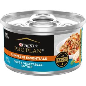 imagePurina Pro Plan Complete Essentials High Protein Cat Food Wet Gravy Chicken and Rice Entree  Pack of 24 55 Oz PullTop CansSole  Vegetable