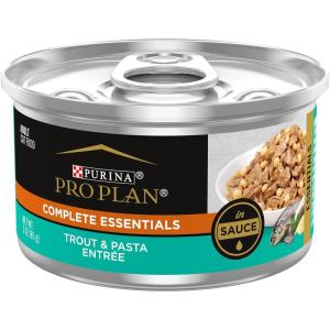 imagePurina Pro Plan Complete Essentials High Protein Cat Food Wet Gravy Chicken and Rice Entree  Pack of 24 55 Oz PullTop CansTrout  Pasta