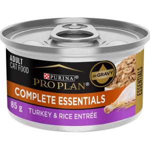 imagePurina Pro Plan Complete Essentials High Protein Cat Food Wet Gravy Chicken and Rice Entree  Pack of 24 55 Oz PullTop CansTurkey  Rice