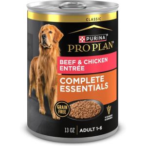 imagePurina Pro Plan Dog Food Grain Free Classic Pate Beef and Chicken Entre  Pack of 12 13 oz Cans13 Ounce Pack of 12