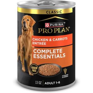 imagePurina Pro Plan Grain Free Complete Essentials Classic Pate Dog Food Chicken and Carrots Entre  Pack of 12 13 oz Cans