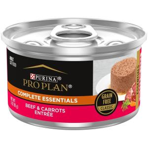 imagePurina Pro Plan Grain Free High Protein Pate Wet Cat Food Complete Essentials Ocean Whitefish ampamp Tuna Entree  Pack of 24 3 oz CansBeef  Carrots