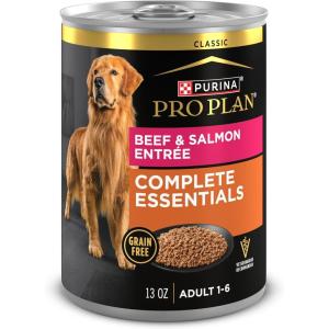 imagePurina Pro Plan Grain Free Wet Puppy Food Classic Chicken Entre  Pack of 12 13 oz CansBeef  Salmon