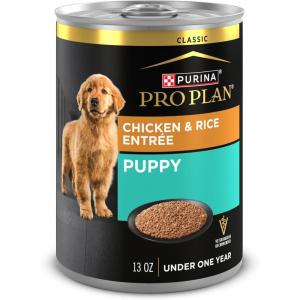 imagePurina Pro Plan Grain Free Wet Puppy Food Classic Chicken Entre  Pack of 12 13 oz CansChicken  Rice