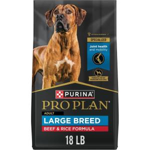 imagePurina Pro Plan High Protein Digestive Health Large Breed Dog Food Dry Chicken and Rice Formula  47 lb BagBeef  Rice