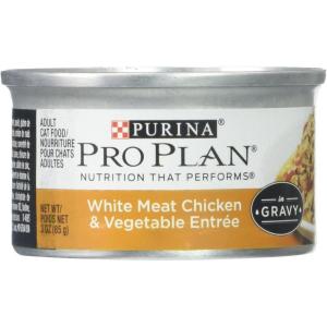 imagePurina Pro Plan High Protein Wet Cat Food Complete Essentials Tuna Entree in Sauce  3 oz PullTop Can  Pack of 24 3 oz PullTop CansWhite Meat Chicken  Vegetable