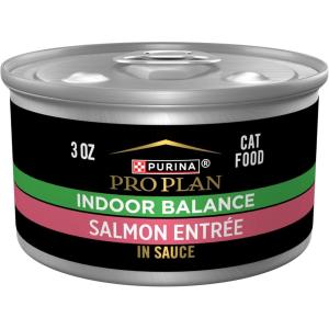 imagePurina Pro Plan Indoor Cat Food Indoor Balance Grilled Salmon Entree in Sauce  Pack of 24 3 oz PullTop Cans