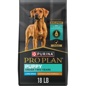 imagePurina Pro Plan Large Breed Dry Puppy Food Chicken and Rice Formula  34 lb BagChicken  Rice