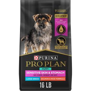 imagePurina Pro Plan Large Breed Dry Puppy Food Chicken and Rice Formula  34 lb BagSalmon  Rice