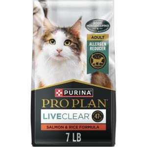 imagePurina Pro Plan LiveClear Senior Cat Food 7 Cat Allergen Reducer Prime Plus Chicken and Rice Formula  55 lb BagSalmon