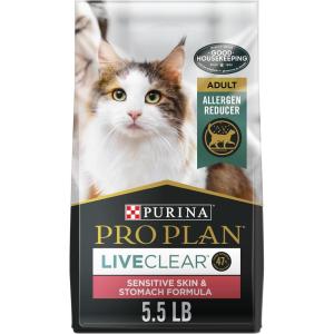 imagePurina Pro Plan LiveClear Senior Cat Food 7 Cat Allergen Reducer Prime Plus Chicken and Rice Formula  55 lb BagTurkey