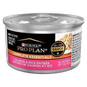 imagePurina Pro Plan Pate Gravy Wet Cat Food COMPLETE ESSENTIALS Salmon Shrimp ampamp Rice Entree in Sauce  Pack of 24 3 oz PullTop CansSalmon  Rice