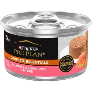 imagePurina Pro Plan Pate High Protein Wet Cat Food COMPLETE ESSENTIALS Salmon ampamp Brown Rice Entree  Pack of 24 3 oz PullTop CansSalmon  Wild Rice