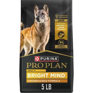 imagePurina Pro Plan Senior Dog Food With Probiotics for Dogs Bright Mind 7 Chicken ampamp Rice Formula  16 lb BagChicken  Rice
