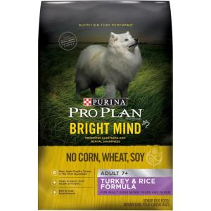 imagePurina Pro Plan Senior Dog Food With Probiotics for Dogs Bright Mind 7 Chicken ampamp Rice Formula  16 lb BagTurkey  No Corn  Wheat  Soy