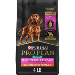 imagePurina Pro Plan Sensitive Skin and Stomach Large Breed Puppy Food Salmon and Rice Formula  24 lb BagSalmon  Rice