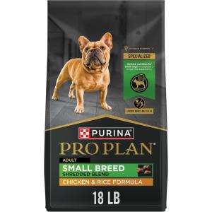 imagePurina Pro Plan Small Breed Dog Food Shredded Blend Chicken and Rice Formula With Guaranteed Live Probiotics  34 lb BagChicken  Rice Shredded Blend