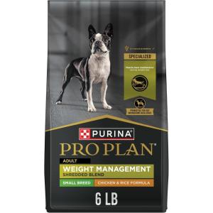 imagePurina Pro Plan Small Breed Weight Management Dry Dog Food Shredded Blend Chicken and Rice Formula  6 lb Bag6 Pound Pack of 1