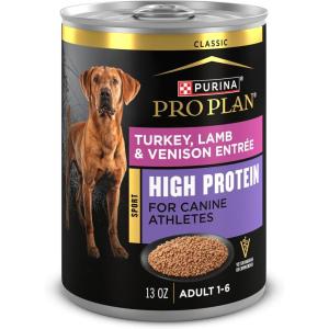imagePurina Pro Plan Sport High Protein Wet Dog Food Turkey Lamb and Venison Entree  Pack of 12 13 oz Cans13 Ounce Pack of 12