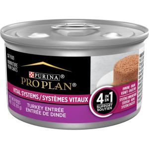 imagePurina Pro Plan Vital Systems Chicken Wet Cat Food Pate 4in1 brain kidney digestive and immune formula  Pack of 24 3 oz CansTurkey