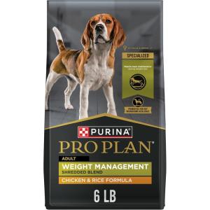imagePurina Pro Plan Weight Management Dog Food Dry Shredded Blend Chicken and Rice Formula  18 lb BagChicken  Rice