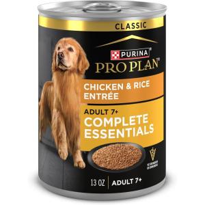 imagePurina Pro Plan Wet Dog Food For Senior Dogs Adult 7 Plus Chicken and Rice Entree Classic  Pack of 12 13 oz Cans13 oz Cans Pack of 12