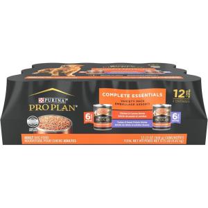 imagePurina Pro Plan Wet Dog Food Grain Free Complete Essentials Variety Pack Chicken and Carrots and Turkey and Sweet Potato Entrees  Pack of 12 13 oz Cans13 Ounce Pack of 12