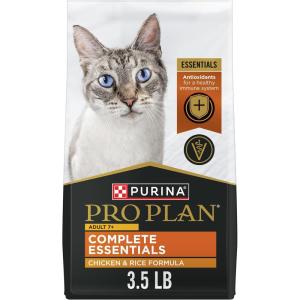 imagePurina Pro Plan Senior Cat Food Dry 7 Complete Essentials Chicken and Rice Formula  7 lb Bag35 Ounce Pack of 1