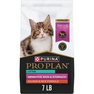 imagePurina Pro Plan Sensitive Skin and Stomach Kitten Food Salmon and Rice Formula  7 lb