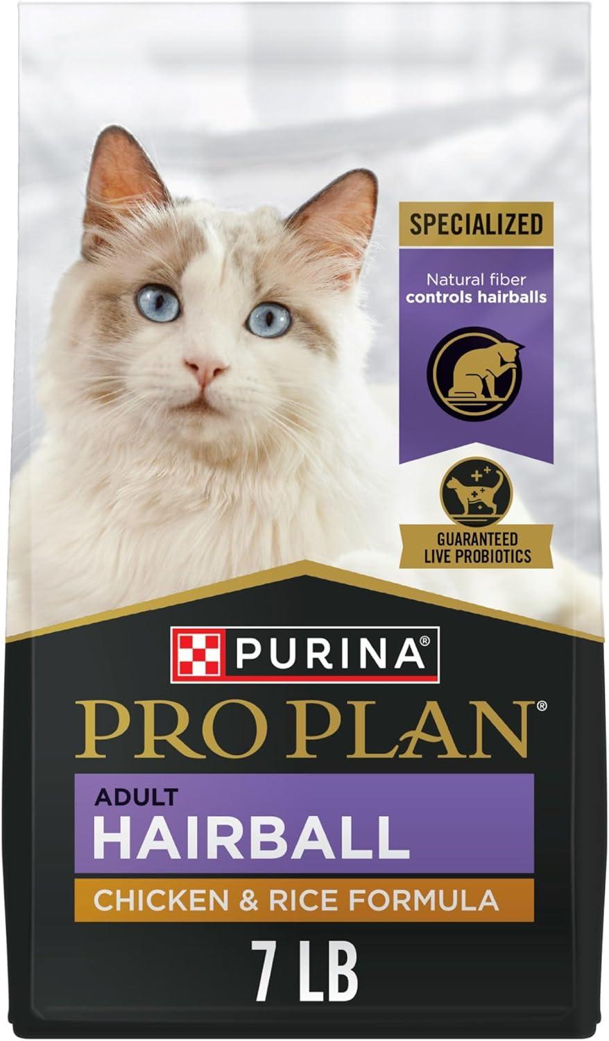 imagePurina Pro Plan Adult Hairball Control Cat Food Chicken and Rice Formula  16 lb BagChicken  Rice