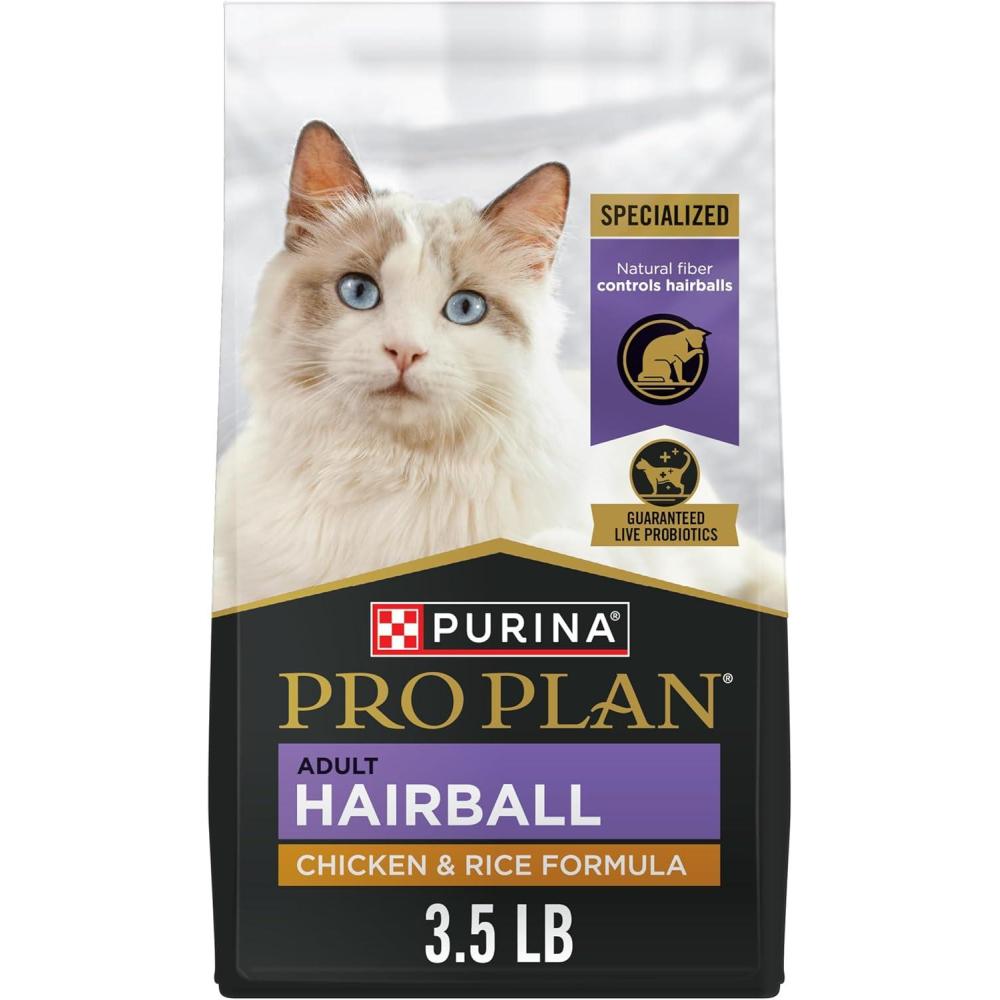 imagePurina Pro Plan Adult Hairball Control Cat Food Chicken and Rice Formula  16 lb BagChicken  Rice