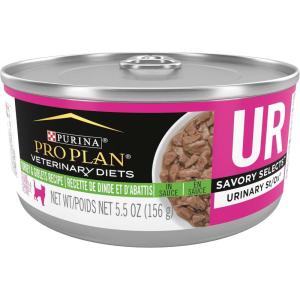imagePurina Pro Plan Veterinary Diets UR Urinary StOx Savory Selects Feline Formula Salmon Recipe in Sauce Wet Cat Food  Pack of 24 55 oz CansTurkey SS