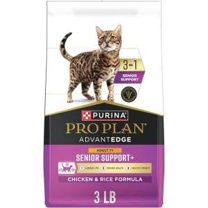 imagePurina Pro Plan AdvantEDGE Senior Support Plus Adult 7 Plus Chicken and Rice Formula Dry Cat Food  12 lb BagChicken  Rice