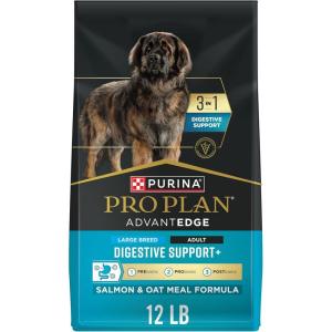 imagePurina Pro Plan AdvantEDGE Digestive Support Plus Large Breed Salmon and Oat Meal Formula Adult Dry Dog Food  22 lb BagSalmon  Oat Meal