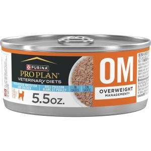 imagePurina Pro Plan Veterinary Diets OM Overweight Management Feline Formula Wet Cat Food With Ocean Whitefish and Chicken  Pack of 24 55 oz Cans